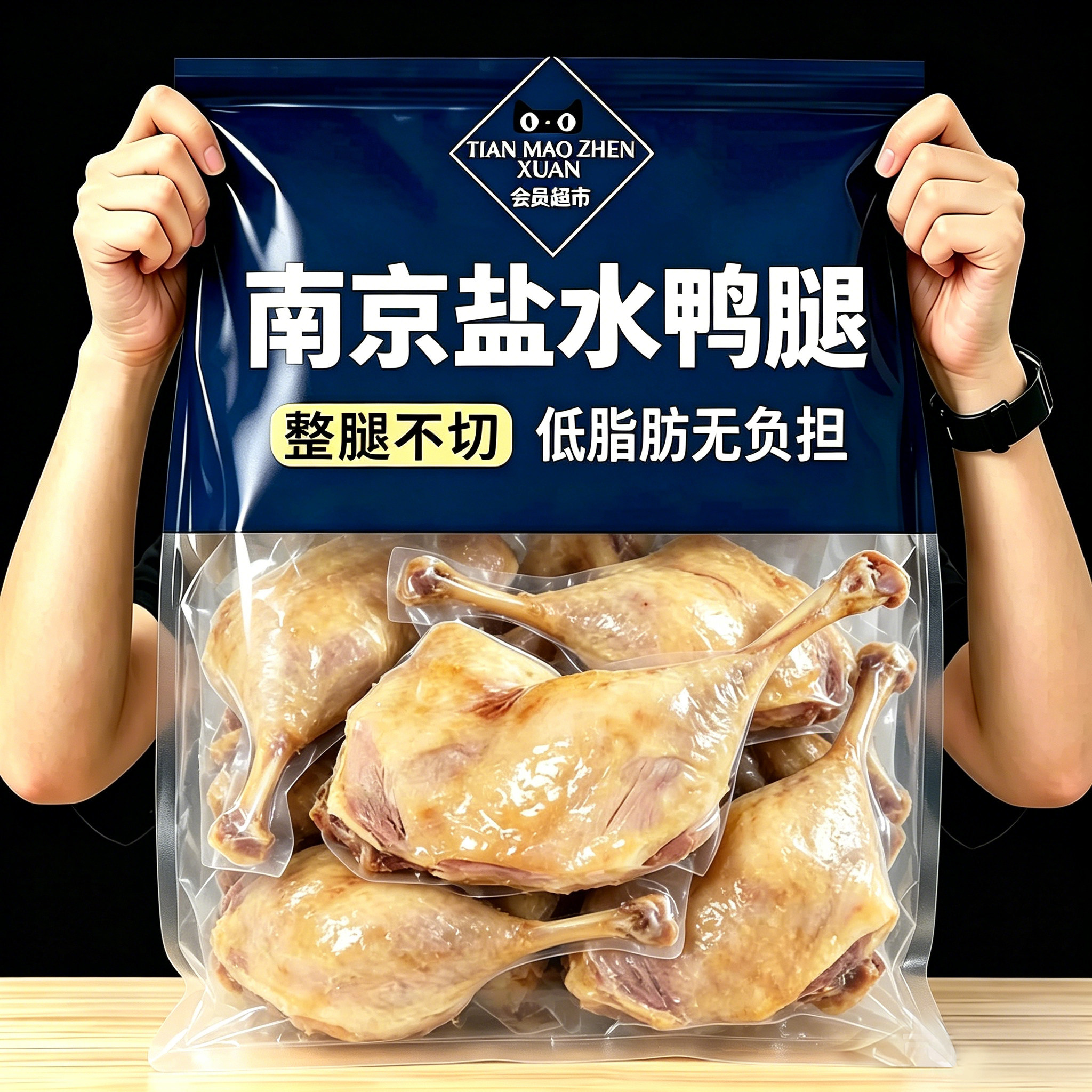 【老字号】南京盐水鸭腿开袋即食饭熟食肉类零食小吃下酒菜夜宵