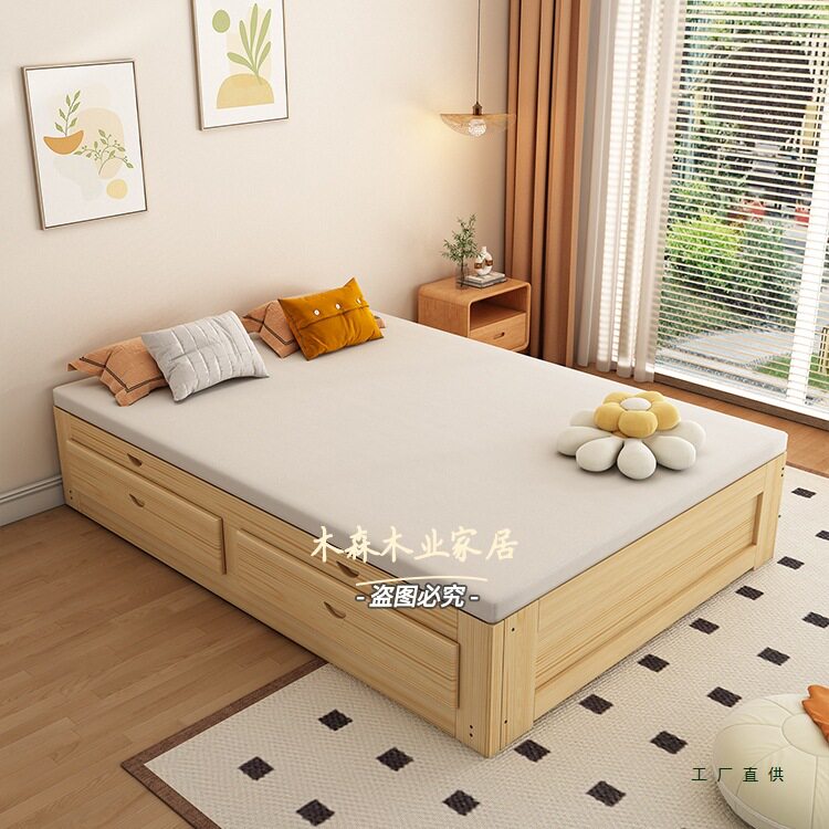 网红实木榻榻米床抽拉床多功能储物推拉床伸缩沙发床小户型折叠床