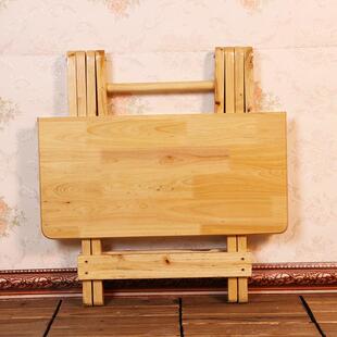 家用简易实木香柏木桌子折叠桌摆地摊便携桌椅吃饭馆餐桌野外新品