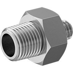 NPT Male × UN/UNF Male 微型耐中压300不锈钢六角外丝直通