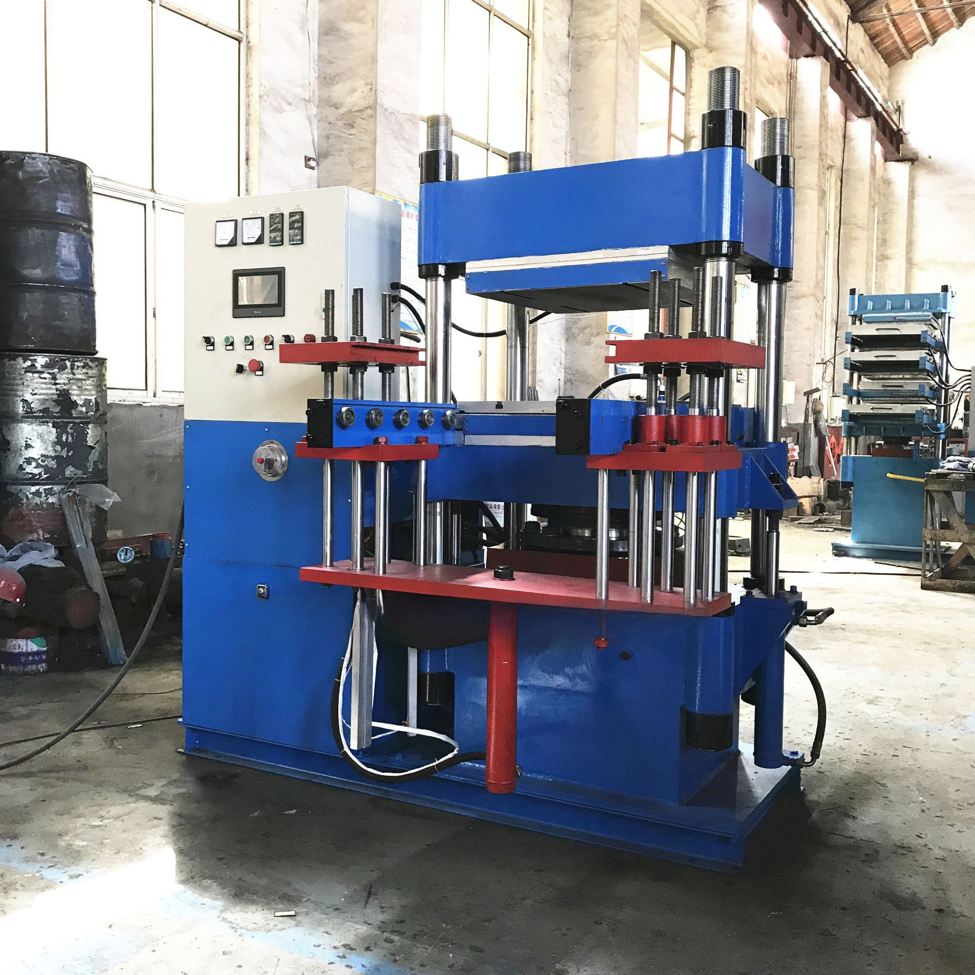 橡胶包胶件硫化机 柱式全自动电热模压成型机器设备 大型热压机