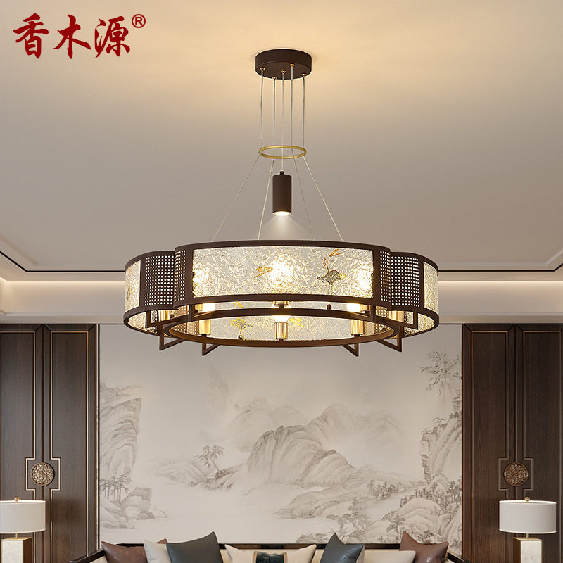 新中式吊灯客厅灯现代简约餐厅包厢灯中国风茶室民宿中古风灯3196