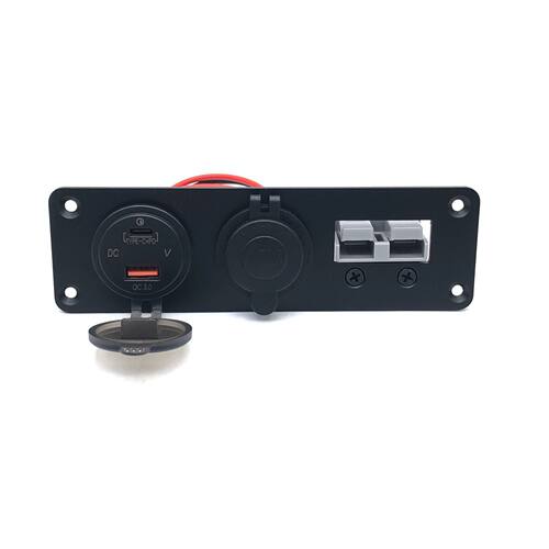 三合一组合面板 QC3.0快充电源插头 50A安德森插头改装车载适用XU
