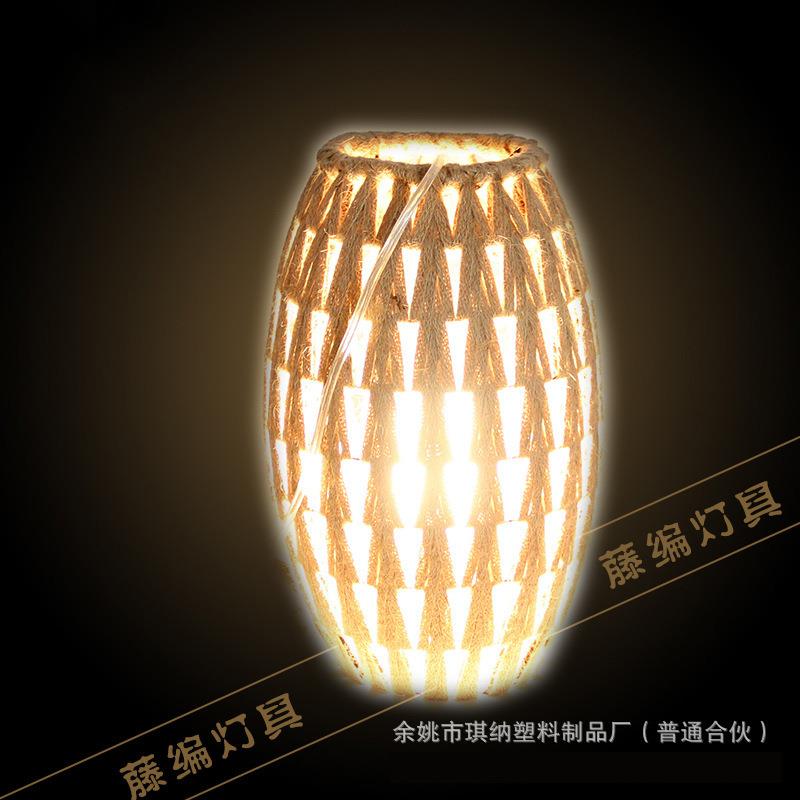 创意照明灯具地中海麻藤编织餐吊灯手工编织藤编灯具