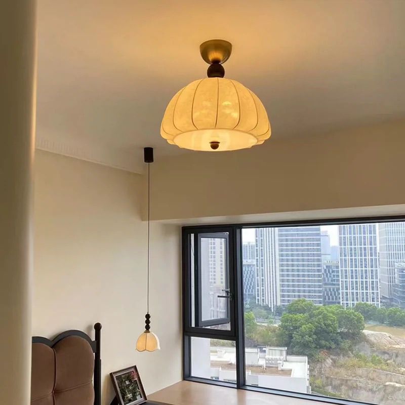 法式复古卧室灯吸顶灯餐厅灯主卧房间中古风温馨浪漫护眼书房灯具