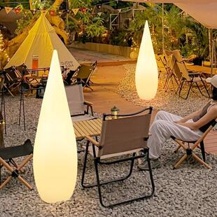 户外发光水滴灯落地灯太阳能庭院灯草坪露营氛围灯营地灯防水网红
