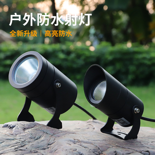 照树灯景观射灯led投光灯户外防水庭H院插地泥七彩室外草坪投射灯