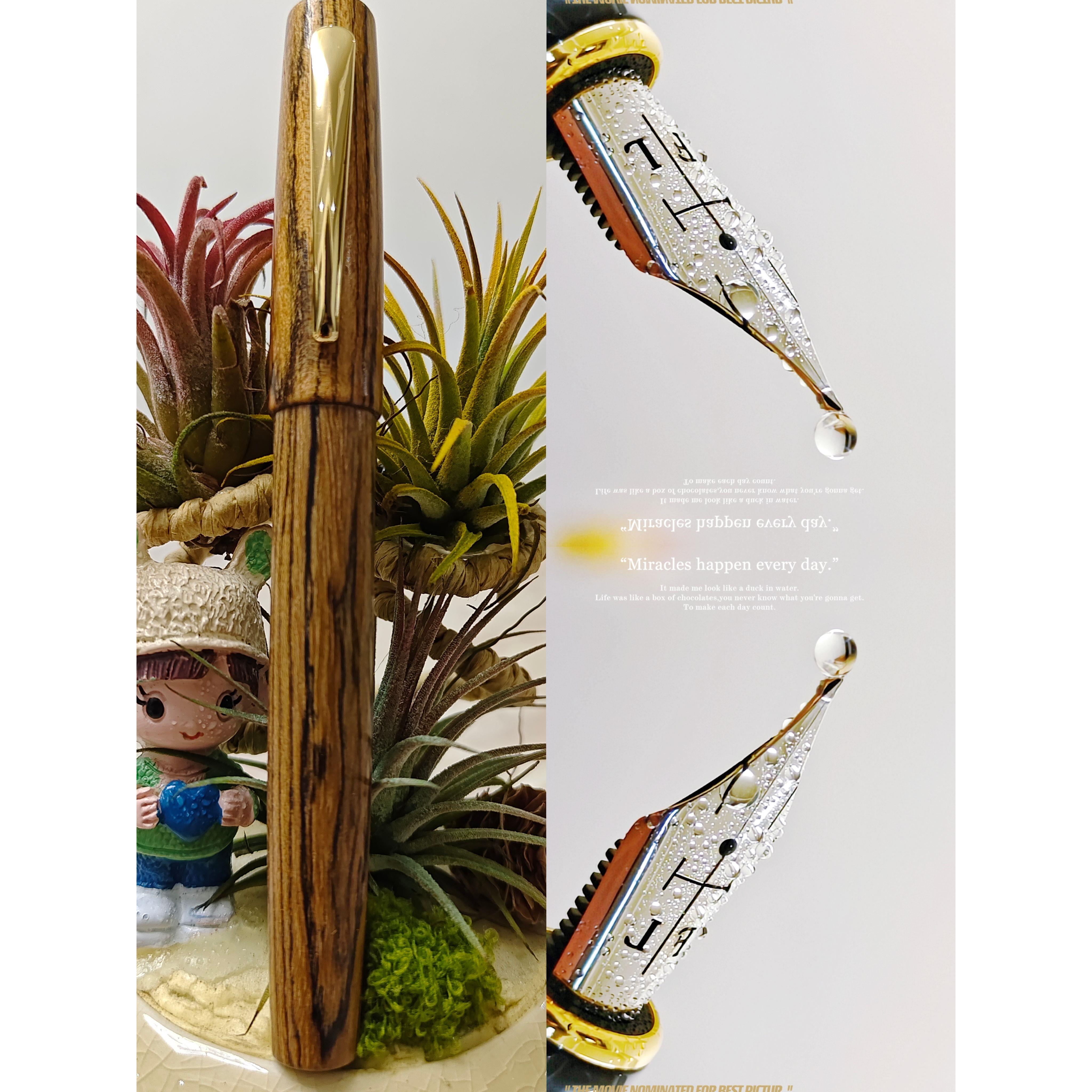 福林新款352木杆（三叉戟）笔尖英文劈叉尖 双层钢笔手工打磨尖