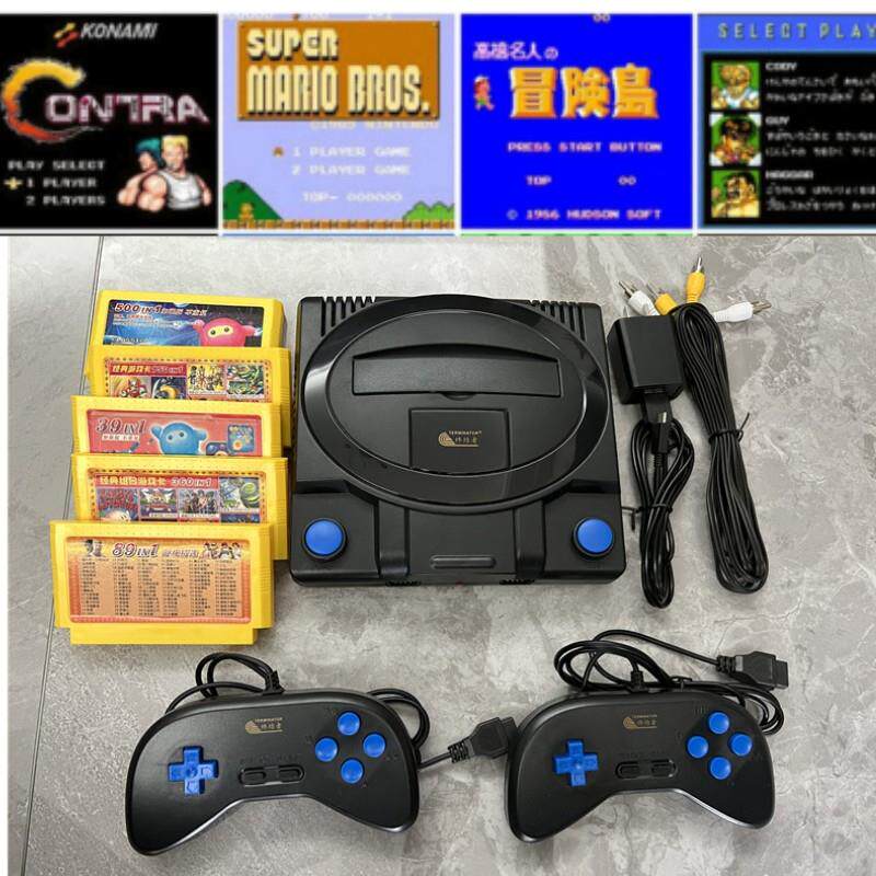 小霸王游戏机连电视游戏机插黄卡FC双手柄魂斗罗8位机复古老式