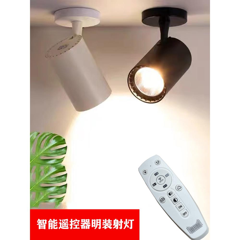 APP调光调色智能遥控器明装吸顶灯无极调光入嵌式LED射灯可调亮暗