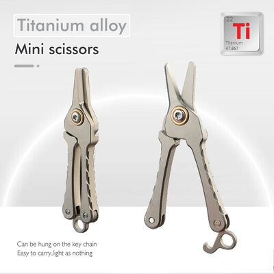 Titanium Alloy Mini Scissors Unisex Nose Hair Trimmer Portab