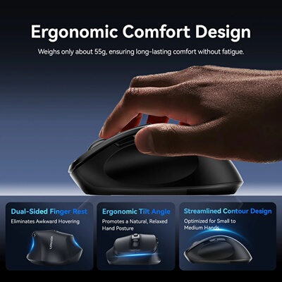 Vention Wireless Bluetooth 5.1 Mouse USB 2.4G Dual-Mode Erg