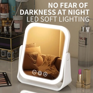 LED Makeup Mirror, Portable Flip Lighted Vanity Mirror with