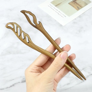 12 Styles Chinese Vintage Hairpins Green Sandalwood Ethnic