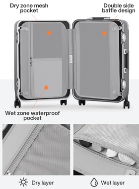 Mixi 2023 NEW Carry On Luggage 20'' Travel Suitcase Rolling