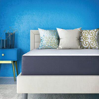 Ventilated Gel Memory Foam 10-Inch Mattress, White, Customiz