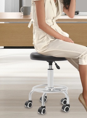 360° Rolling Bar Stool, Adjustable Height Comfortable Rotat