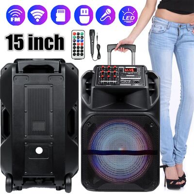 7000W Portable 15” Bluetooth Speaker Subwoofer Heavy Bass S
