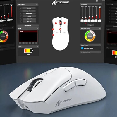 Attack Shark R1 Wireless Gaming Mouse Tri Mode 2.4G Bluetoo