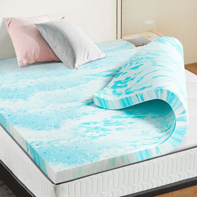 JHK 2-3 Inch Gel Memory Foam Mattress Topper Full Size Cooli