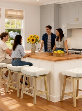 Counter Height Bar Stools Set of 6 for Kitchen Counter, Bac