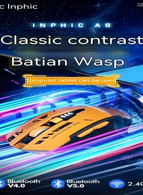 Inphic A9 2.4G Bluetooth wireless silent mouse mecha style