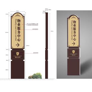立式不锈钢广告牌道路标识牌来图广告栏告示牌指示牌led双面