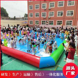 充气水池加厚水上乐园设备儿童手摇船滚筒玩具户外滑梯设施