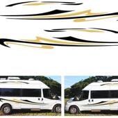 汽车贴纸SUVMVP越野车身贴车身彩条防水车贴拉花炫彩出游房车