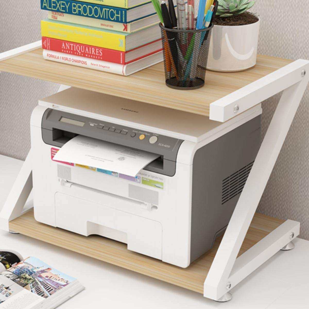 创意打印机架子办公室桌面双层文件收纳架现代简约多层置物落地架