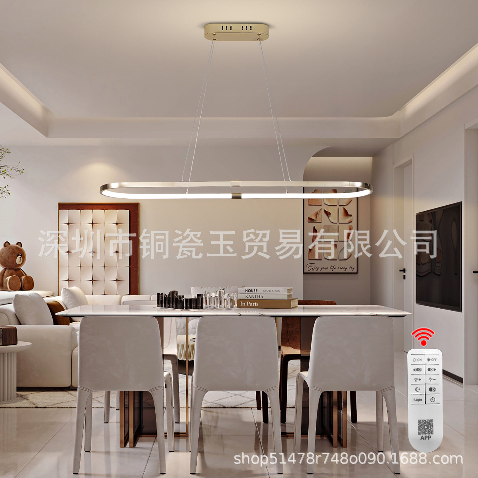 现代简约餐厅吊灯轻奢餐桌灯意式极简饭厅吊灯长条灯北欧灯具