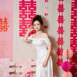 毛毡长条喜结婚摄影晨袍拍照道具婚房布置粉色楷体连喜无纺布喜字