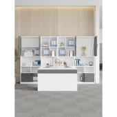 双坐式 财务台职员台和椅子组合办公室主管台和高柜会计台