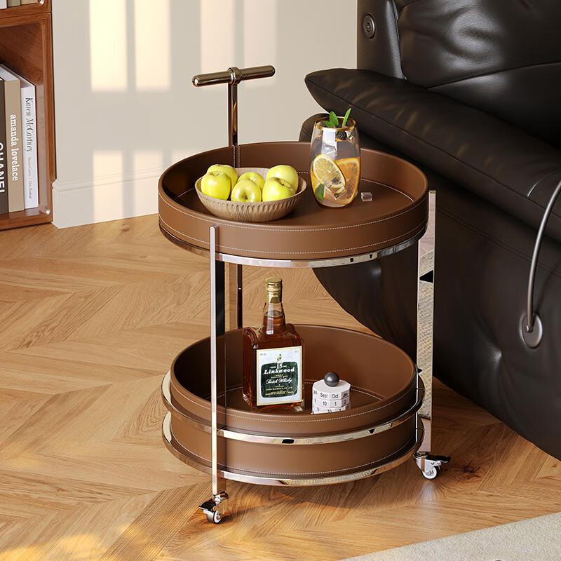 工厂可移动推车小推车沙发边几客厅茶几桌子床边柜零食收纳置物架