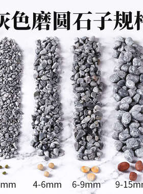 灰色石子铺地专用水洗石外墙水刷石枯山水造景米粒砾石水磨石石子
