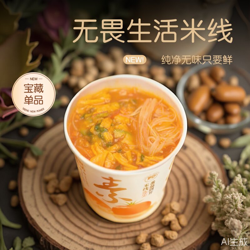 纯素食米线三色果蔬无五辛无蛋奶素斋冲泡速食米线FD冻干佛家吃素