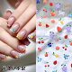 新款 迷你小水果果冻美甲贴纸草莓柠檬樱桃蓝莓葡萄图案diy指甲贴