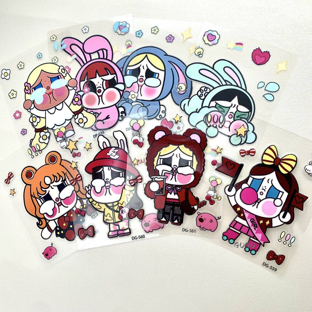 潮玩爆款可爱哭娃果冻贴纸高颜值diy手机壳平板水杯手账装饰背胶,彩妆/香水/美妆工具,指甲装饰,淘宝优惠券,粉丝福利购,淘宝优惠卷