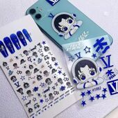 小红书爆款 张杰演唱会美甲贴纸DIY浮雕立体小众指甲贴纸3D小图案