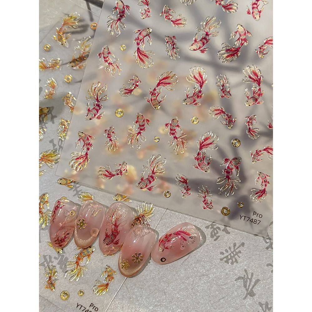 新年喜庆红色金色招财好运锦鲤美甲贴纸现货喜庆发财结婚指甲装,彩妆/香水/美妆工具,指甲装饰,淘宝优惠券,粉丝福利购,淘宝优惠卷