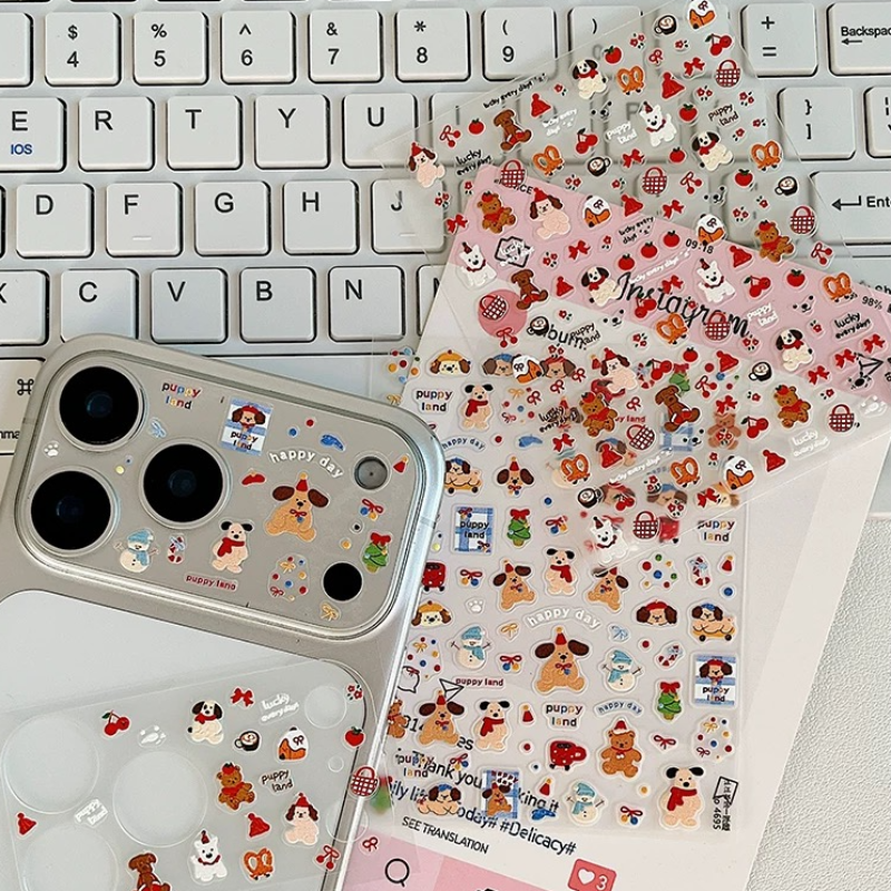 卡通diy镜头膜可爱贴纸KT装饰图案ins浮雕立体手机贴卡通diy指甲,彩妆/香水/美妆工具,指甲装饰,淘宝优惠券,粉丝福利购,淘宝优惠卷