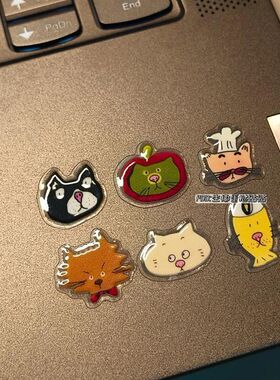 ins风可爱丑萌小猫咪果冻款3d立体diy贴纸手机笔记本背卡diy装饰