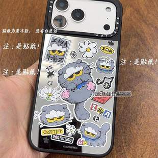 小红书同款权志龙zoa小猫果冻贴纸3d立体diy手机壳背卡装饰防水贴