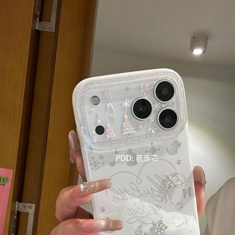 手机镜头贴纸圣诞雪花贴纸氛围感ins平板ccd浮雕美甲贴纸