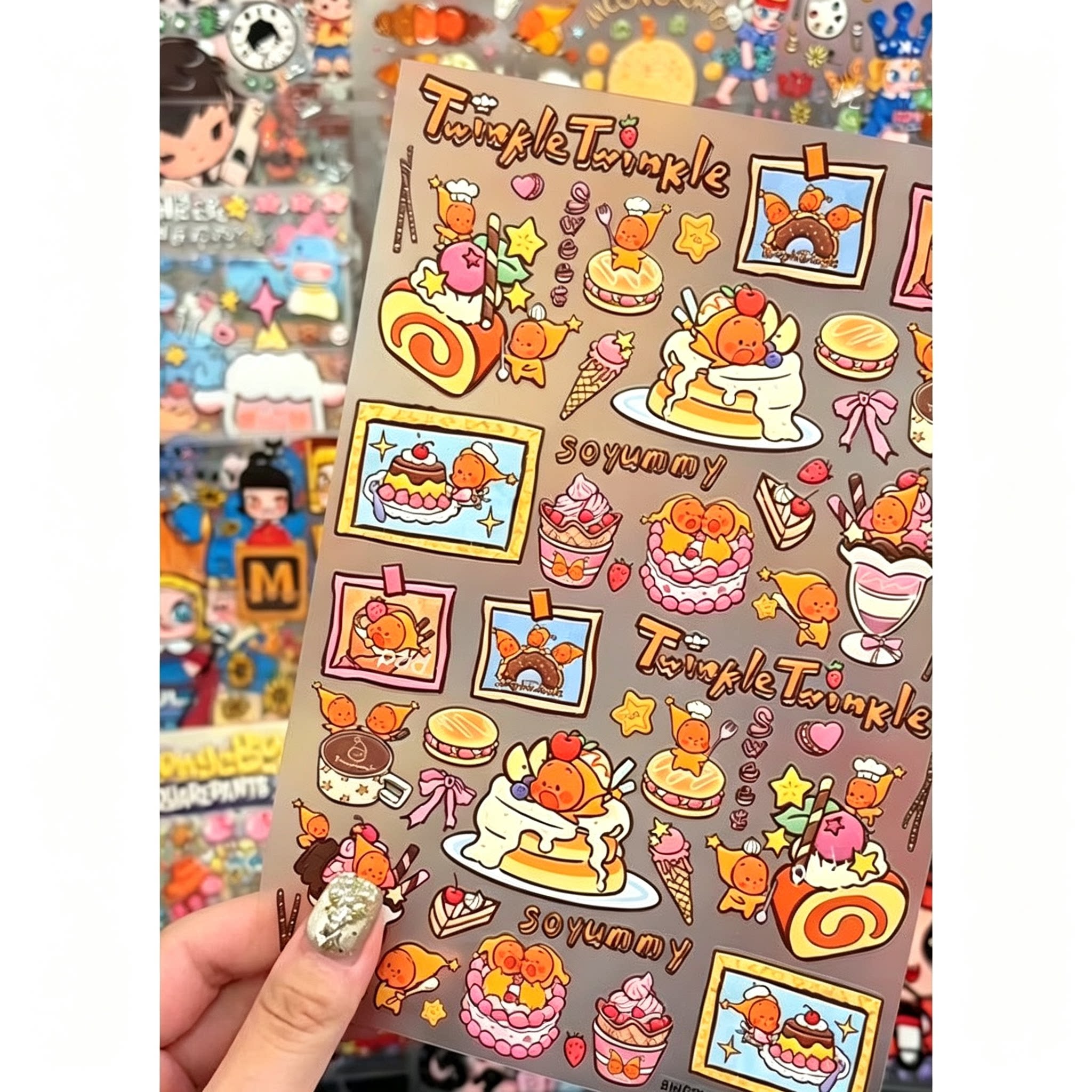 复古甜品星星人贴纸iPad贴纸