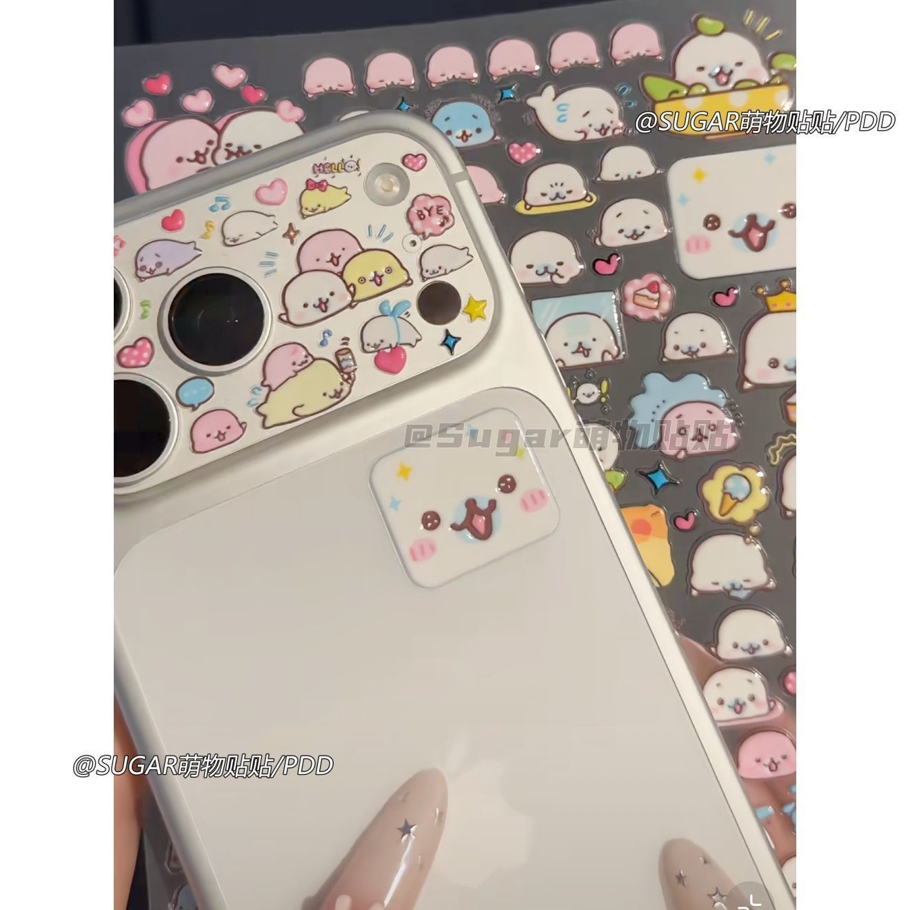 小海豹小鼻嘎手机镜头贴纸