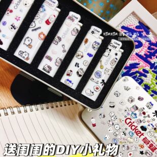 cricket草蜢打火机贴纸自贴hellokitty立体diy凸起chiikawa美甲贴