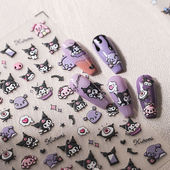 库洛米贴纸立体防水贴浮雕可爱卡通儿童5D日系爆款 美甲贴纸