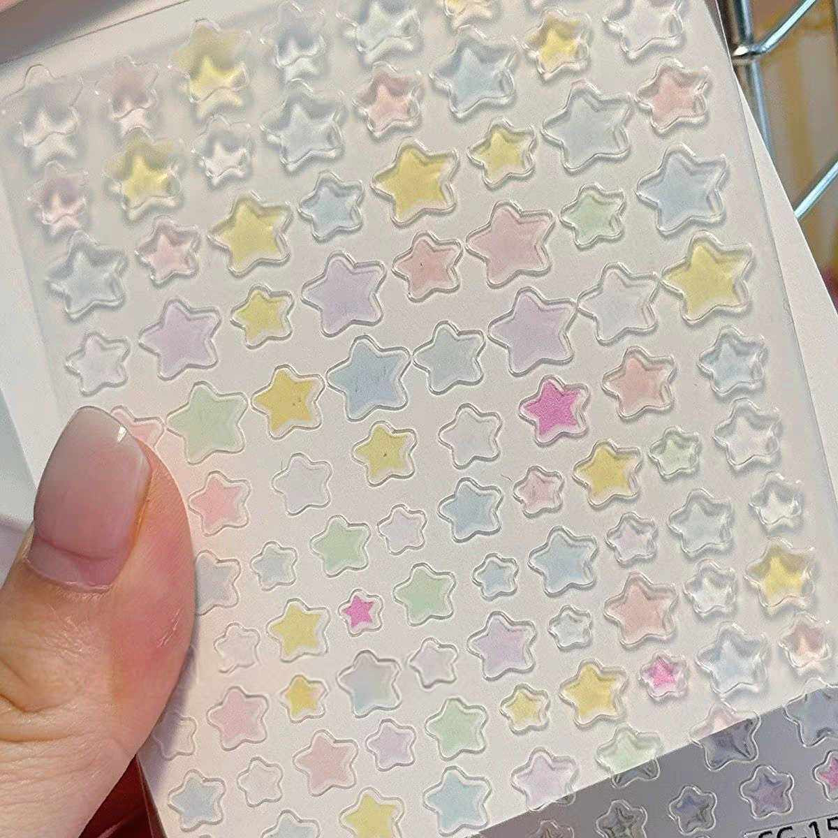 马卡龙星星美甲贴纸diy装饰贴纸图片