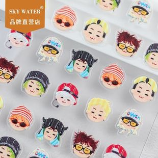 SKY新款 头像浮雕美甲贴纸演唱会应援周边立体DIY应援棒 权志龙Q版